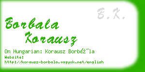 borbala korausz business card